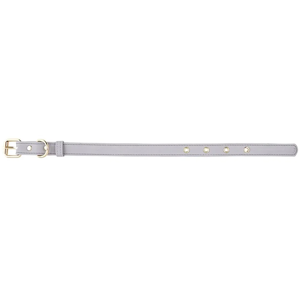 Grey Saffiano Dog Collar/NWT